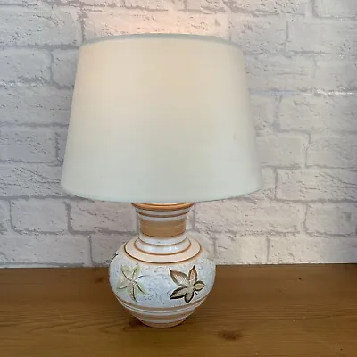 Buy Vintage Lamp Mid Century Retro Jersey Pottery MCM Chestnut Leaf Autumnal • 55£