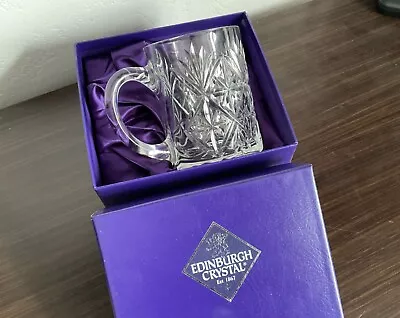 Buy Edinburgh Crystal Cut Glass Tankard.  Lead Crystal Pint Glass In Original Box • 19.50£