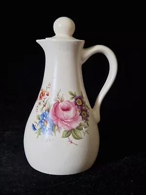 Buy Dainty Vintage Axe Vale Pottery Condiment / Salad Dressing Bottle  Floral  15 Cm • 8£