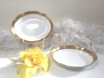 Buy Candy Plate, White & Gold Trinket Plate, 1930’s Plant Tuscan China, Art Deco • 30£
