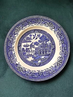 Buy Vintage Washington Pottery Old Willow Plate Ironstone In Blue And White • 6£