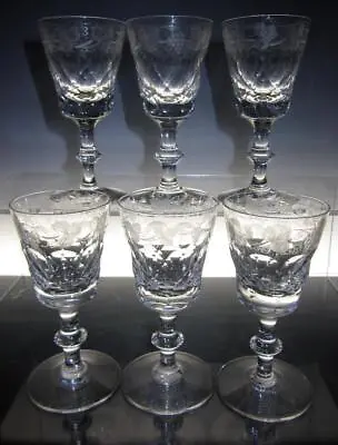 Buy Set Of Six (6) Edinburgh Crystal LOCHNAGAR Sherry Glasses, Script Mark • 79.99£