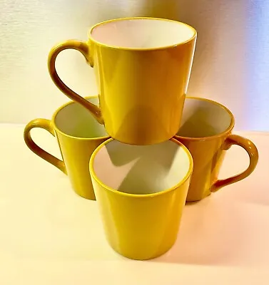 Buy 4X The Old Pottery Coffee Mugs. Half Pint. Mustard Yellow. • 17.99£