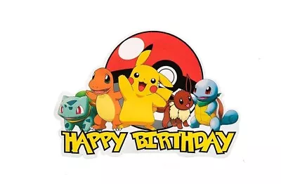Buy Pok Mon Pikachu Style Cake Picks Cup Cake Toppers Boys Birthday Cake Decoration • 2.19£
