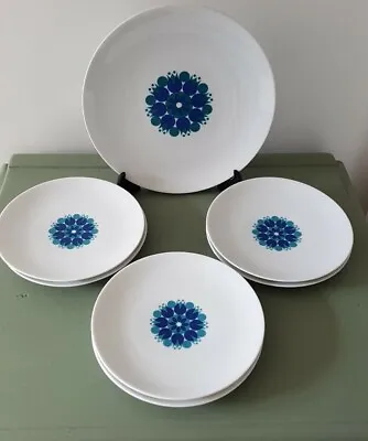 Buy Mid Century Thomas Made In Germany 60s Pinwheel Design Porcelain Sandwich Plates • 35£