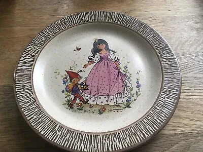 Buy Purbeck Pottery Plate Gisela Gottschlich 1970's Vintage Gnome Princess Kitsch • 12£