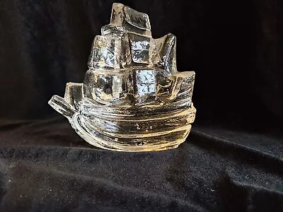 Buy Pukeberg Glass Nautical Ship Mid Century Swedish Glass - Paperweight • 16.99£