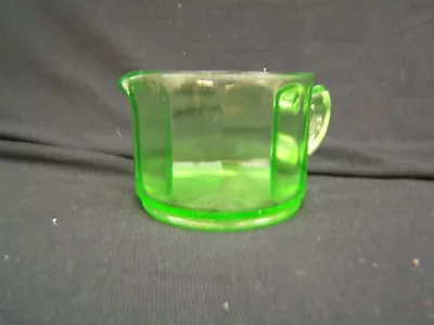 Buy Clear Green Glass Depression Ware Creamer VGC  • 12.29£