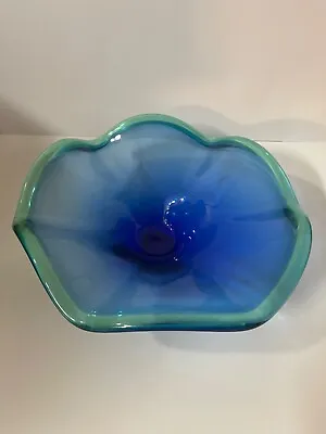 Buy Murano Style Glassware Bowl Blue Fade To Green 10  • 18.97£