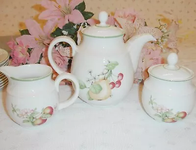 Buy Marks & Spencer St Michael Ashberry Tea Set Teapot Sugar & Cream~Vintage 1980s🎄 • 26.99£