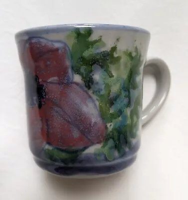 Buy HIGHLAND STONEWARE SCOTLAND - Small Pottery Mug / Cup Poppy Design 7.5cm Tall. • 7.99£
