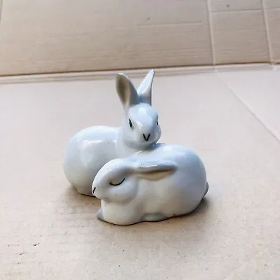 Buy Lomonosov Pottery Rabbits Figure Ornament USSR Vintage • 9.99£