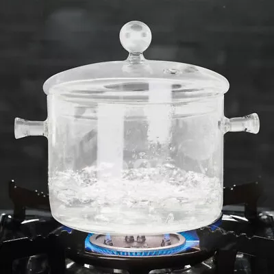 Buy  Household Cooking Pot Clear Glass Bowls Saucepan High Borosilicate • 24.15£