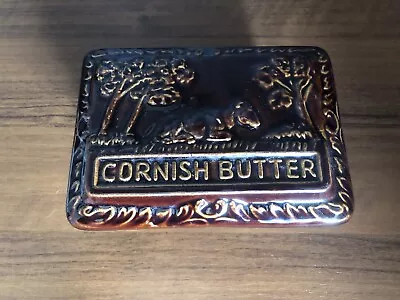 Buy Vintage Cornish Butter Dish Treacle Glazed • 25£