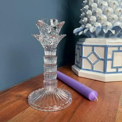 Buy Tropical Glass Candlestick For Dinner / Taper Candles Clear • 8.50£