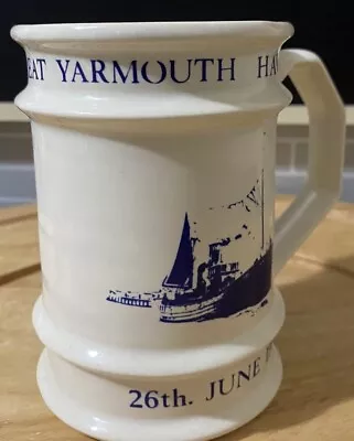 Buy Holkham Pottery Tankard / Mug ‘Great Yarmouth Haven 26th June 1981’ VGC. 11CM • 13.99£