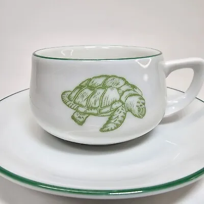 Buy Sea Turtle Demitasse Espresso Cup Saucer Set Lacroix Thomas Germany Green Vtg • 23.67£