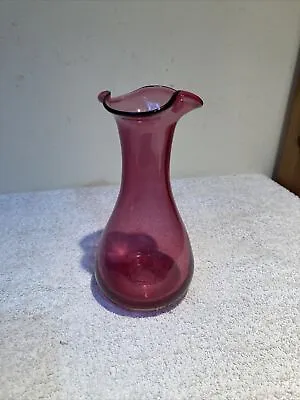Buy Cranberry Glass Vase • 14.99£