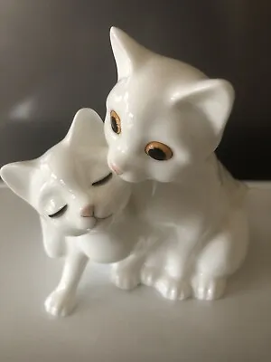 Buy Royal Osborne Cuddling Cats White Bone China Figurine MMR 1889 Perfect Condition • 11.99£