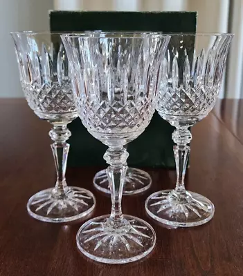Buy Galway Irish Crystal Signed GAL 15 Red Wine 7” Glasses Set Of 4 With Box • 54.94£