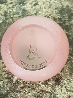 Buy Heron Glass Cumbria Millenium Pink Paperweight Etched Hoad Monument Ulverston • 10£
