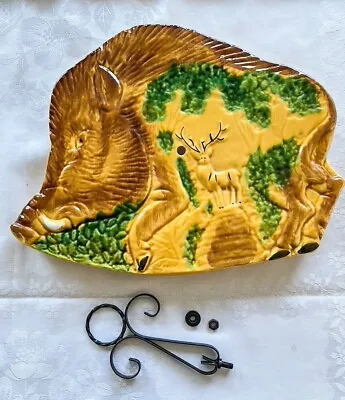 Buy Vintage French Vallauris Pottery Cheese Platter SUPERB Wild Boar Shape PERFECT • 32.89£