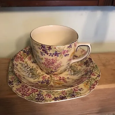 Buy Lord Nelson Ware Trio Teacup, Saucer And Side Plate Chintz 2750 • 15£