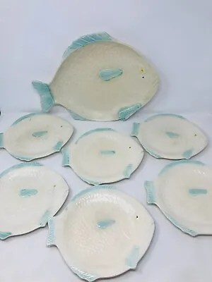 Buy Shorter & Son Ltd Fish Plates Stoke On Trent Vtg Ceramic Kitsch  Art Deco GA • 64.99£