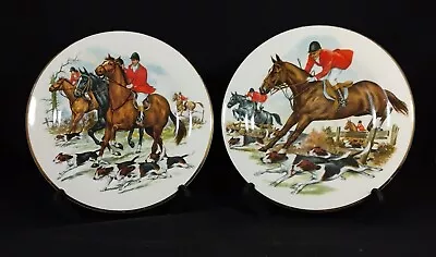 Buy 2 Collectable Fox Hunt Plates Red Coats And Hounds By Liverpool Rd Pottery • 5£