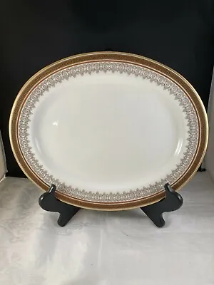 Buy Oval Serving Platter (10 ), Royal Cauldon China, L4000 Pattern, Heavy Gold Trim • 18.96£