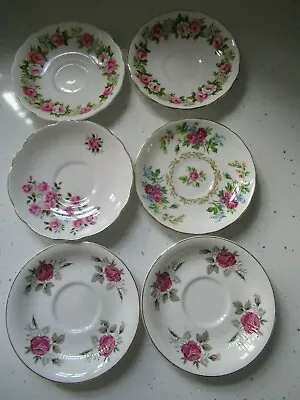Buy Set Of Six Mismatched Porcelain China Saucers. • 6£