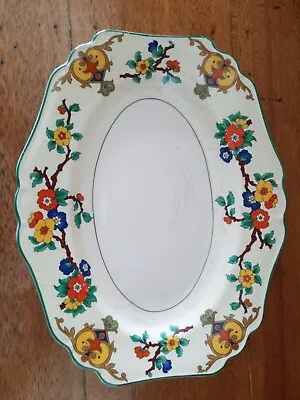 Buy Beautiful Antique John Maddock And Sons Flower Art Deco Multicolor Plate/Platter • 18.96£