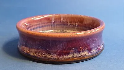 Buy Studio Pottery Dish Stoneware Irish Lyre Ceramics  Handmade Purple Blue VGC  • 8£