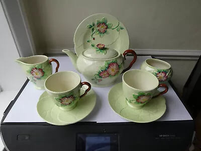 Buy Carlton Ware-Wild Rose-Teapot,milk,sugar,2 Cups And Saucers,1 Plate-8 Pieces • 48£