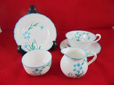 Buy Vintage Grosvenor China Tea For One Trio Jug And Sugar Bowl Handpainted • 3.99£