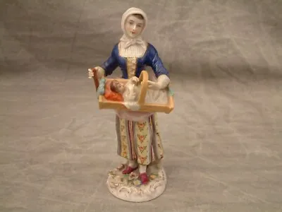 Buy Quality C1901 Dresden Hand Painted Figurine Of Women With Baby In Basket. • 19£