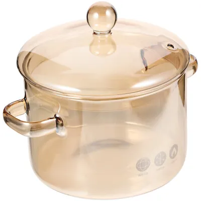 Buy  Glass Soup Pot Cooking Pots For Stove Braising Pan With Lid • 27.99£