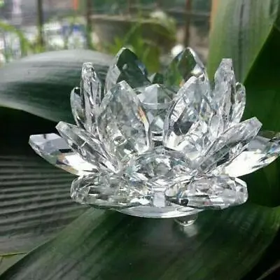 Buy Crystal Flower Ornament Large Crystal Craft Home Decor 1 Pcs E4G6 L6R1 • 9.73£