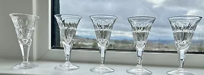 Buy Antique Cut Glass Set (x5) Sherry / Whisky Glass Tumbler Set • 34.99£