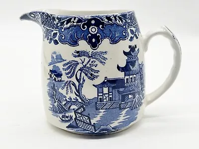 Buy Antique Burleighware Ware Willow English Pottery Blue And White Pottery Jug • 28.99£