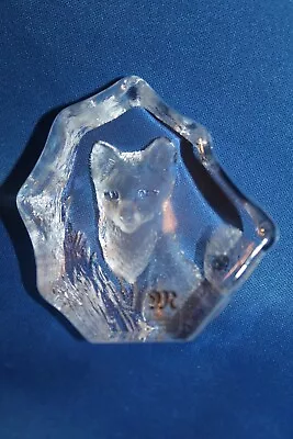 Buy Mats Jonasson Small Crystal Paperweight - Fox Cub • 7.50£