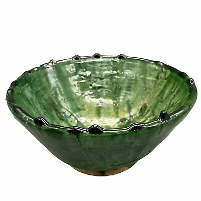 Buy Moroccan Green Tamegroute Pottery - 6in Bowl • 45.52£