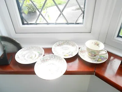 Buy BCM Lord Nelson Ware Pompadour X 5 Lot  1x Cup 4x Saucers  VC • 7£