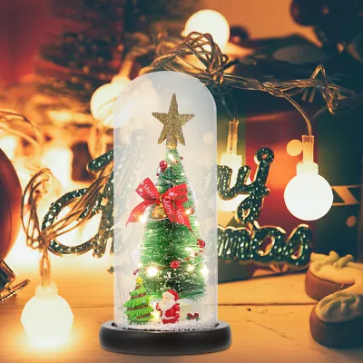 Buy Glass Christmas Tree Ornaments Luminous Desktop Adornment Tabletop • 28.25£