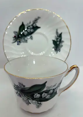 Buy Royal Sutherland Fine Bone China Lilly Of The Valley Tea Cup Saucer Set England • 18.96£