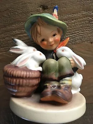 Buy Vintage Hummel Goebel Playmates Figurine 1979 58/0 Boy & Rabbits Made In Germany • 9.99£