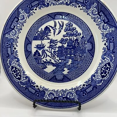 Buy BLUE Willow -Woods Ware - Wood And Sons ENGLAND Dinner Plate • 34.59£