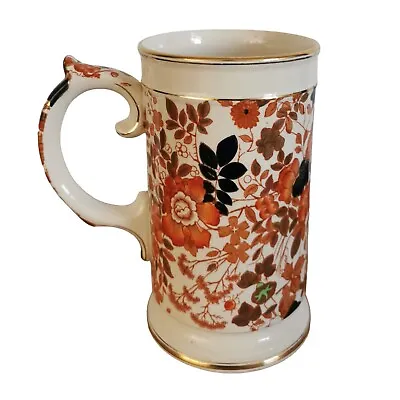 Buy Vintage Royal Cauldon Floral Jug Tankard - White & Orange Mix / Autumn Theme • 14.24£