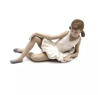 Buy NAO BY LLADRO Porcelain Figurine Young Ballerina Lying Down Girl 20cm • 4.99£