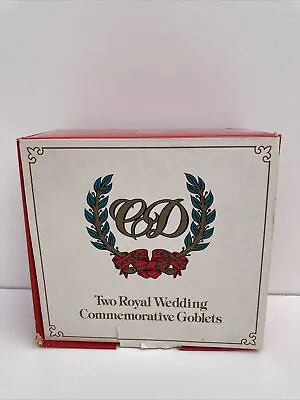 Buy Royal Wedding Glasses Charles And Diana 1981 Boxed  Commemorative Wine Glasses • 9£
